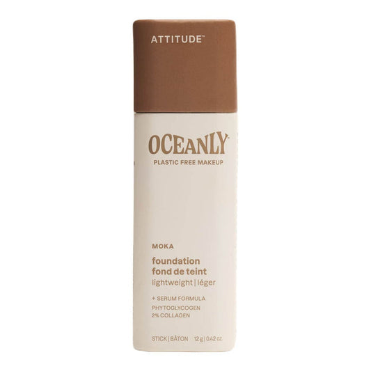 Oceanly foundation stick with brown cap on a white background.