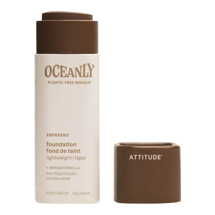 Oceanly foundation stick with brown cap on a white background.
