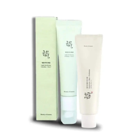 Light On Serum Centella + Vita C & Relief Sun Rice + Probiotics SPF50 Beauty of Joseon Set - DOKAN