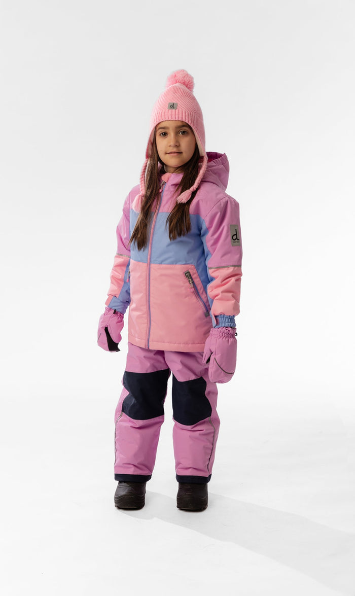 Light Weight Two Piece Chill Snowsuit Pink Blue And Mauve-1