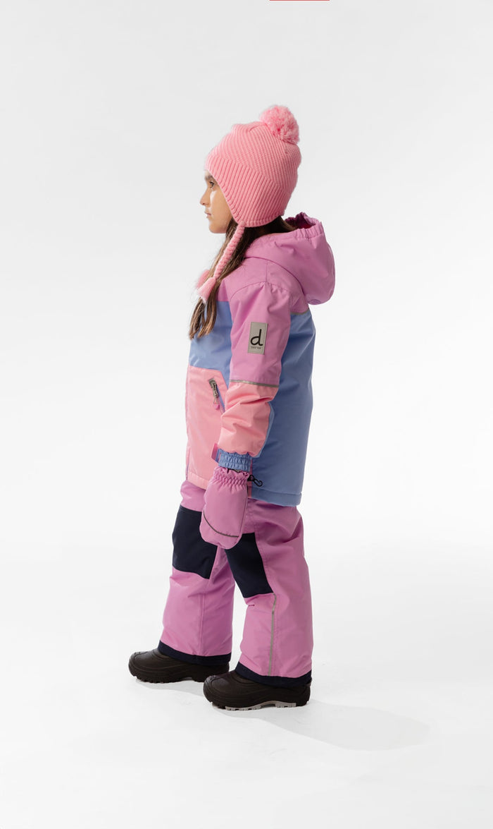 Light Weight Two Piece Chill Snowsuit Pink Blue And Mauve-3