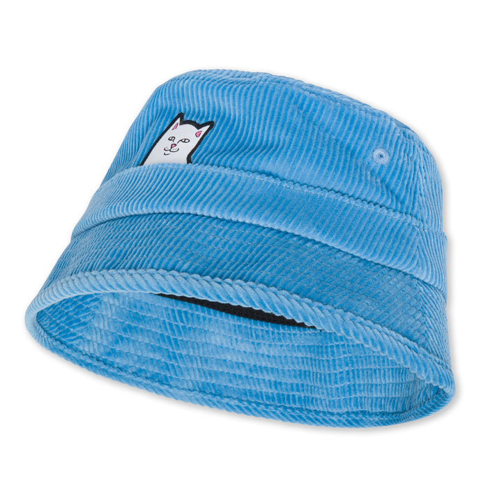 RIPNDIP Lord Nermal Corduroy Bucket Hat (Light Blue)