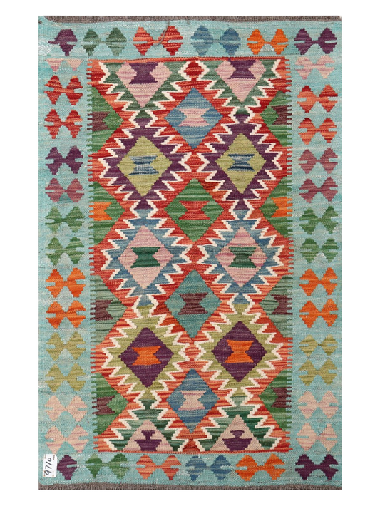 Maimana Kilim - 122 × 78 cm (4'0" x 2'7")