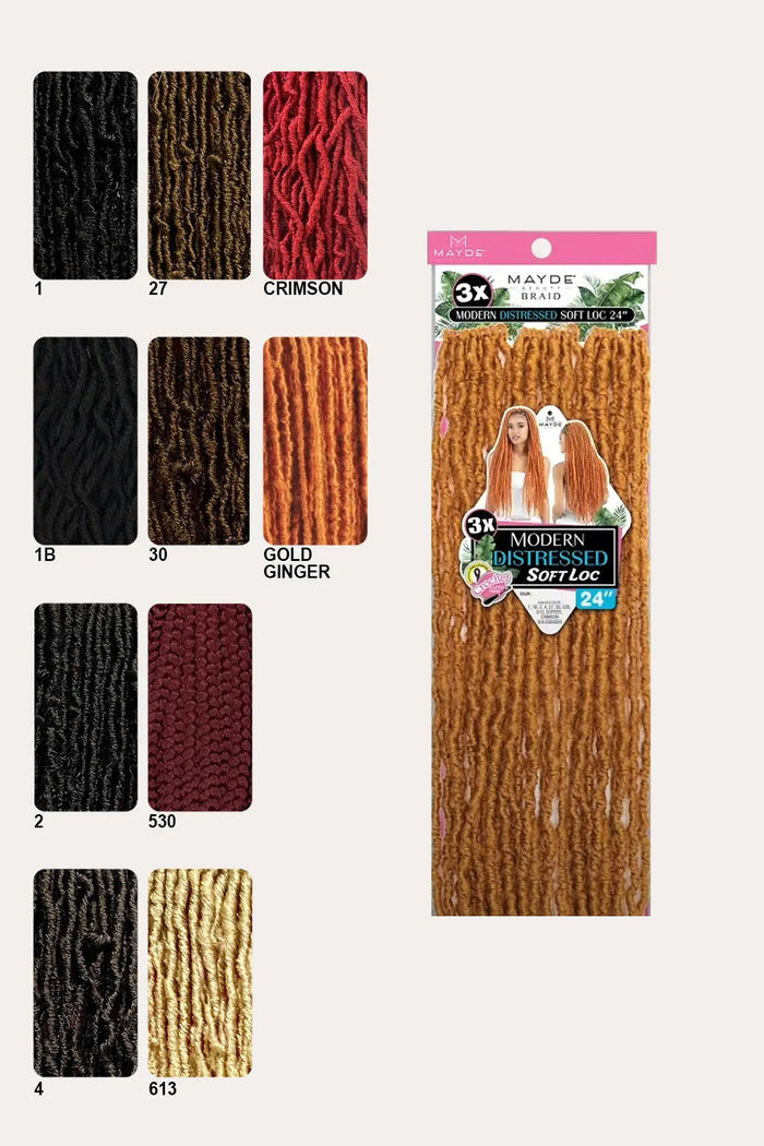 MAYDE 3X MODERN DISTRESSED - SOFT LOC 24" - BSW BEAUTY CANADA