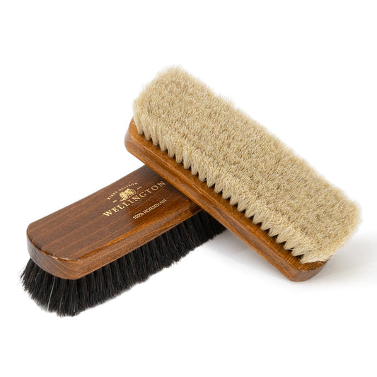 Medium Wellington Horsehair Shoe Polishing Brush