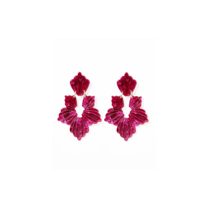 Michelle Statement Earrings-Pinot Noir
