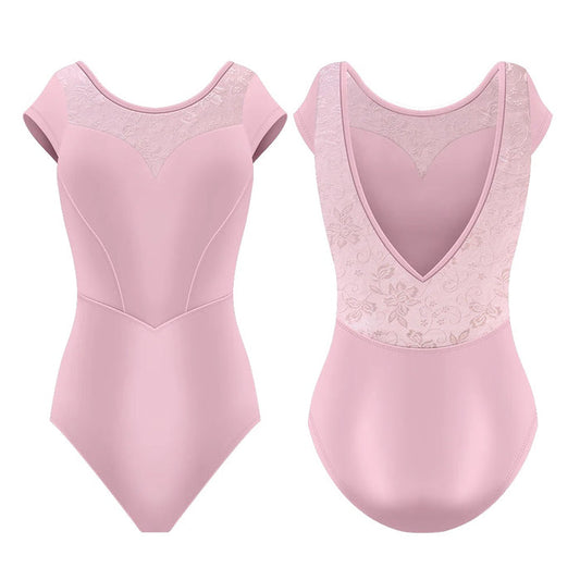 Mirabelle Floral Lace Cap Sleeve Leotard