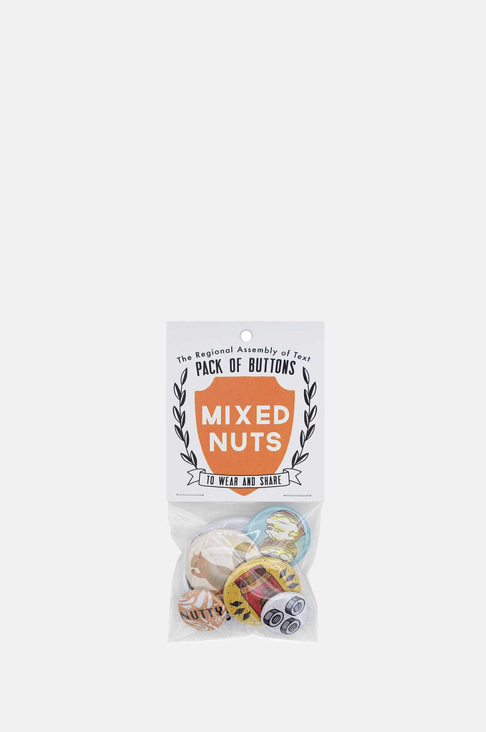 The Regional Assembly of Text Mixed Nuts Pack of Buttons.