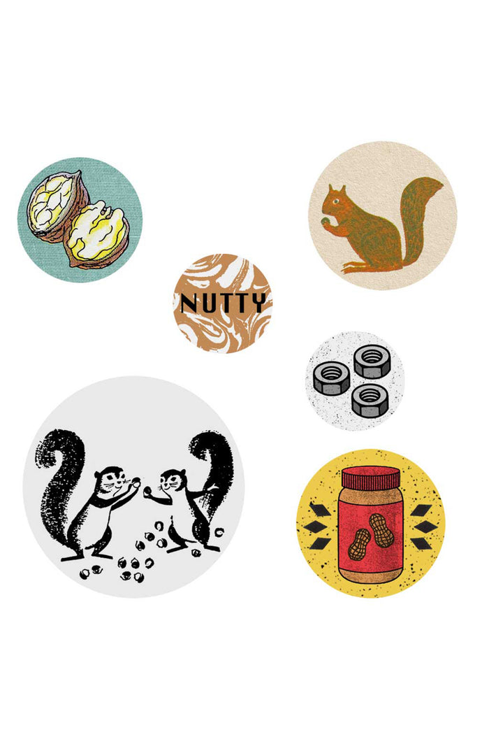 Mixed Nuts Pack of Buttons
