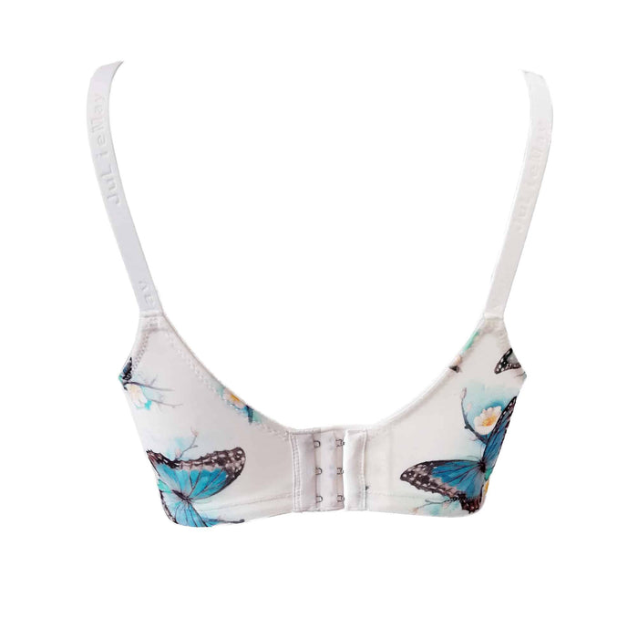 Morpho Bendable Wire Silk and Organic Cotton Bra, back view (2) – Juliemay Lingerie