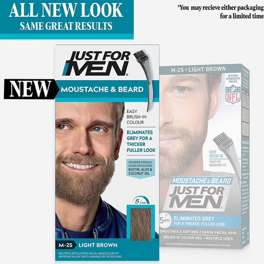 Moustache & Beard Brush-In Gel M-35 Medium Brown 1 kit (T)