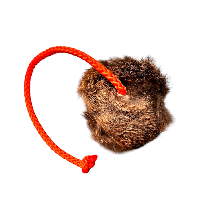 Muntjac® Full Fur Tennis Rabbit Ball with Long Throw Rope