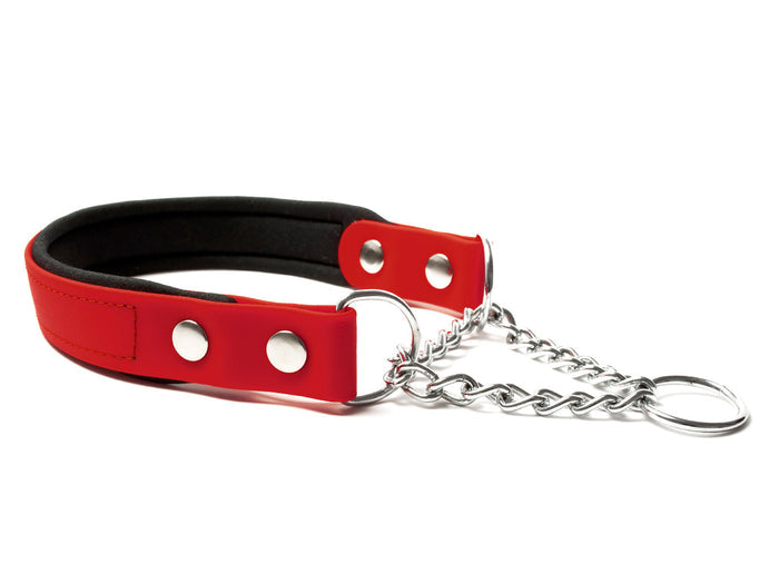 red half choke collar
