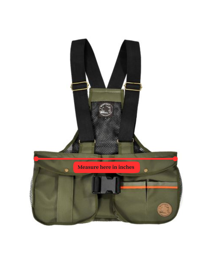 Green training vest with black straps on a white background