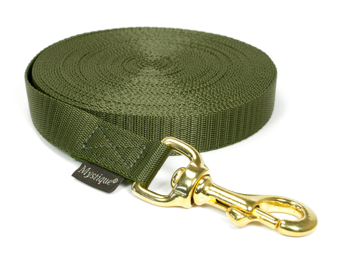 khaki nylon tracking leash