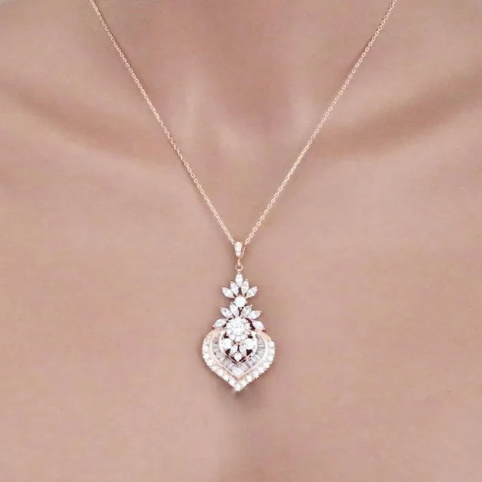 Wedding Jewelry - Cubic Zirconia Bridal 3-Piece Jewelry Set - Available in Silver, Rose Gold and Yellow Gold