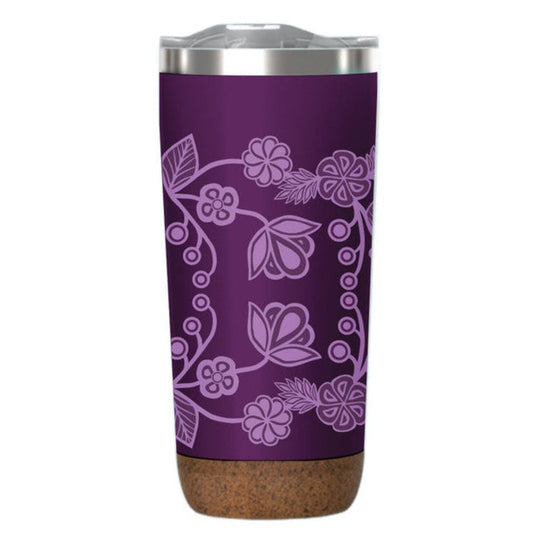 NATIVE NORTHWEST Cork Base Travel Mug - Ojibwe Florals - 20oz