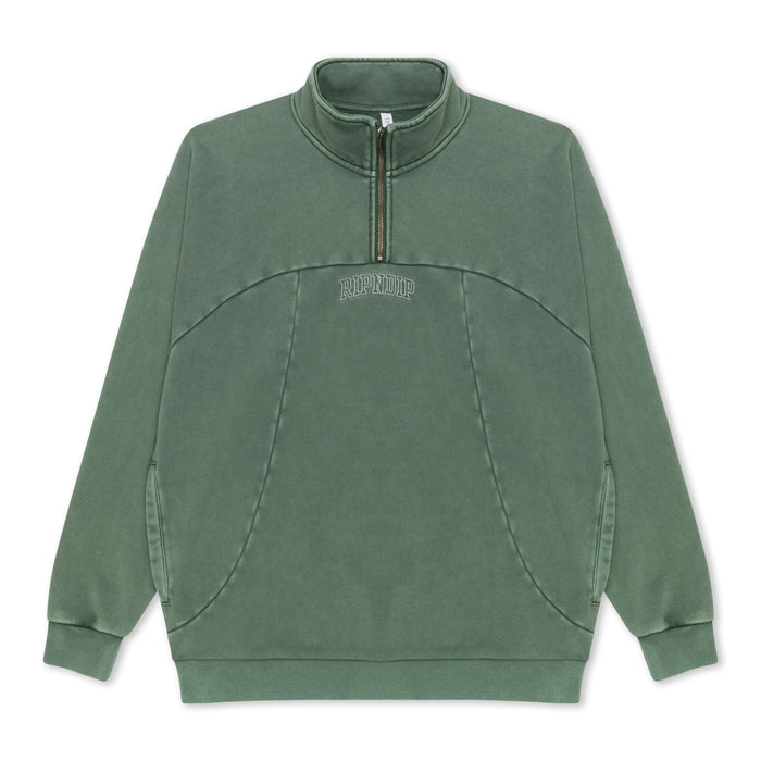 RIPNDIP Night Quarter Zip Sweatshirt (Dusty Pine)