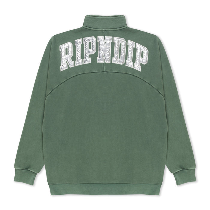 RIPNDIP Night Quarter Zip Sweatshirt (Dusty Pine)