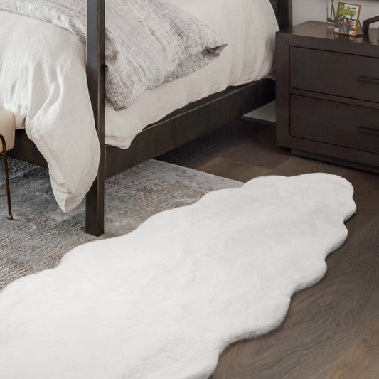 NNEIDS Marlow Floor Rug Area Rugs Cloud Fluffy 80X200cm White