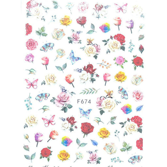 Pasties Decals - Rainbow Roses