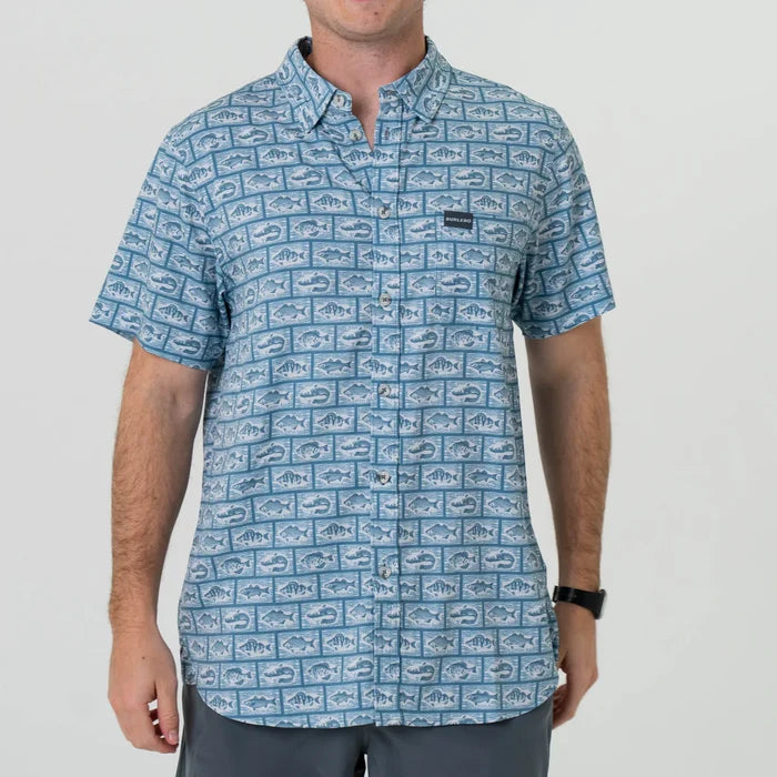 Performance Button Up- Angler's Choice by Burlebo