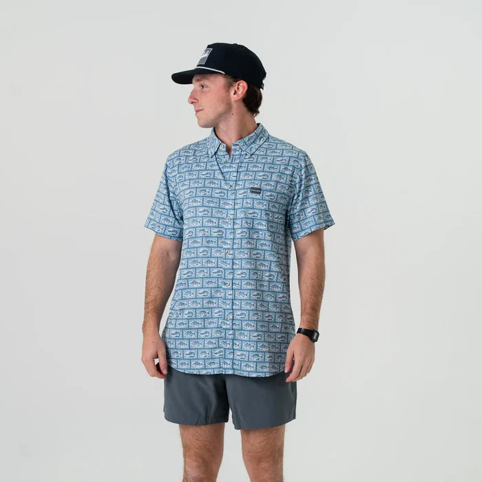 Performance Button Up- Angler's Choice by Burlebo