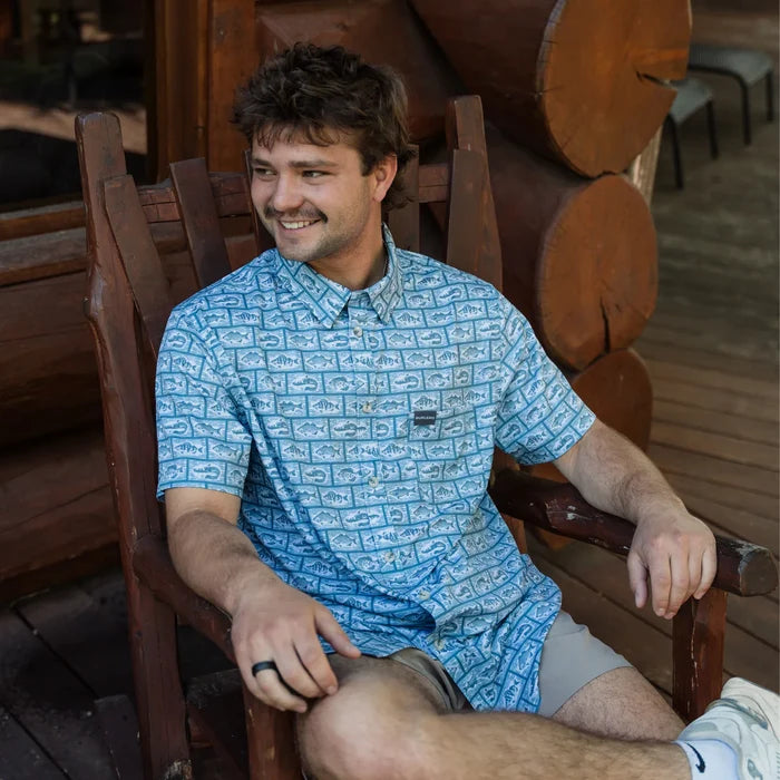 Performance Button Up- Angler's Choice by Burlebo