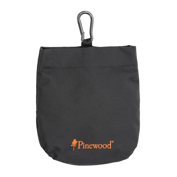 Black bag with a carabiner and Pinewood logo on a white background
