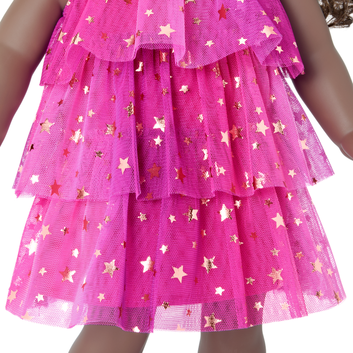 Pink Party-Ready Dress for 18-inch Dolls