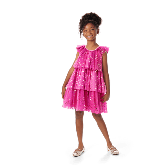 Pink Party-Ready Dress for Girls