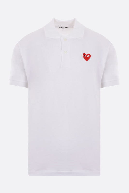piquet polo shirt with Heart patch