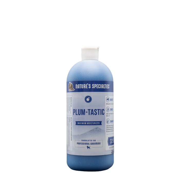 32oz. size bottle Nature's Specialties Plum-Tastic Maximum Moisturizer for groomers.