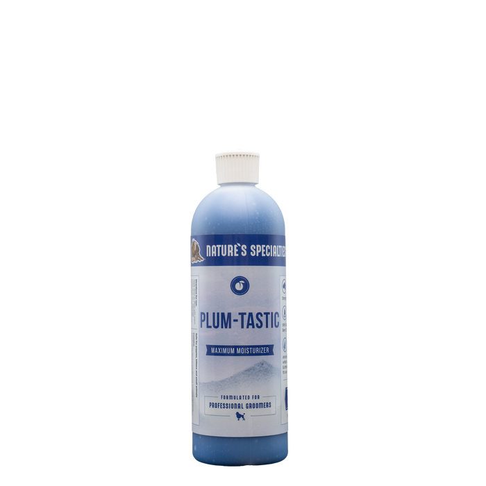 16oz. size bottle Nature's Specialties Plum-Tastic Maximum Moisturizer for pets.