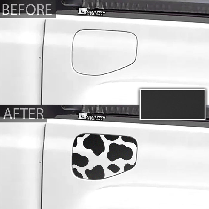 Precut Animal Cow Print Rear Window Fuel Door Decal Stickers Fits Jeep Gladiator 2020 2021 2022 - Bogar Tech Designs