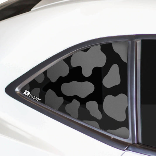 Precut Quarter Window Animal Cow Print Vinyl Decal Sticker Fits Chevrolet Camaro 2010 - 2015 - Bogar Tech Designs
