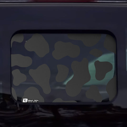 Precut Rear Middle Window Animal Cow Print Vinyl Decal Fits Ford Ranger 2018 - 2022 - Bogar Tech Designs