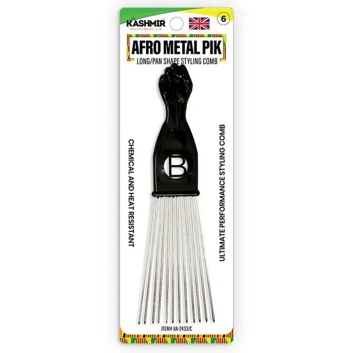 PROFESSIONAL AFRO METAL STYLING PICK FOR CURLY & TEXTURED HAIR