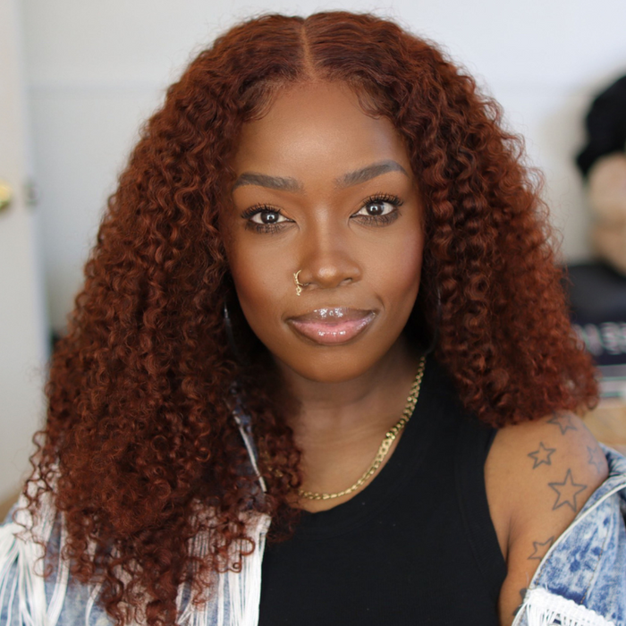 glueless human hair wigs in auburn brown for a rich, vibrant style