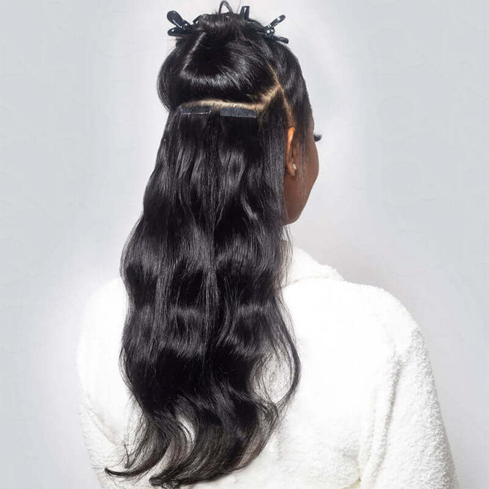 silky straight tape in hair extensions undetectable