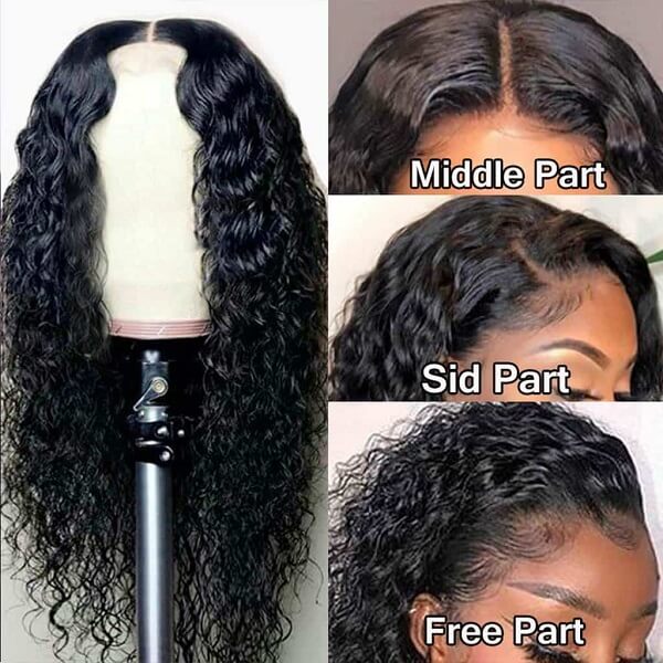 qvr hd lace wigs 13x6 full lace water wave wig curly human hair for black women