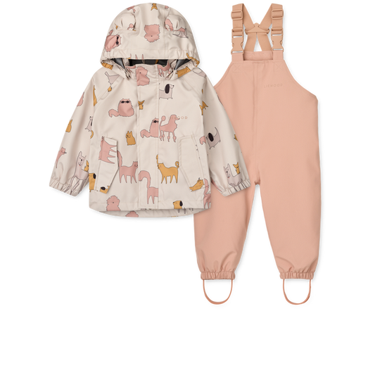 Liewood - Rainwear Set - Manu - Cats And Dogs/Sandy
