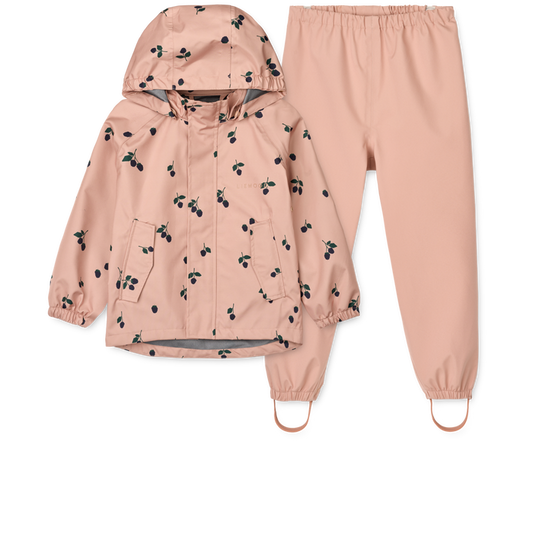 Liewood - Rainwear Set - Pedia - Berry/Pale Tuscany - Front