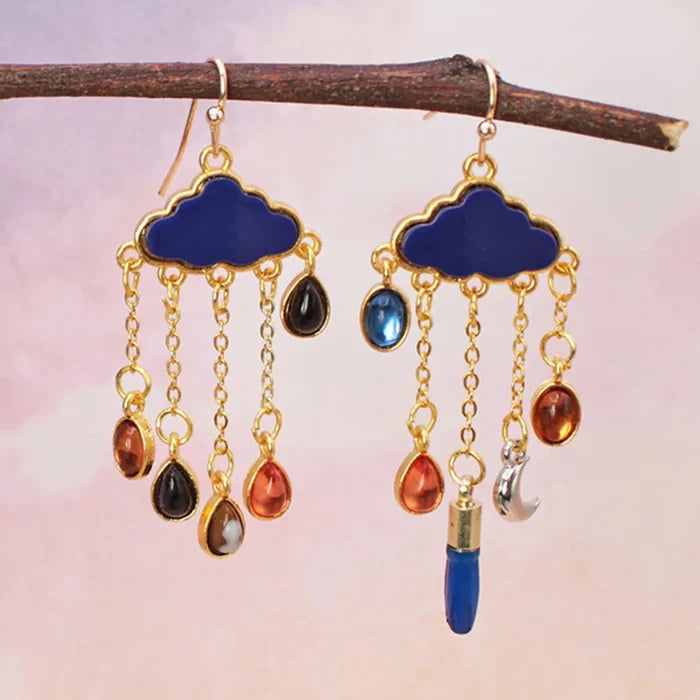 Rainy Days Gold Celestial Drop Earrings