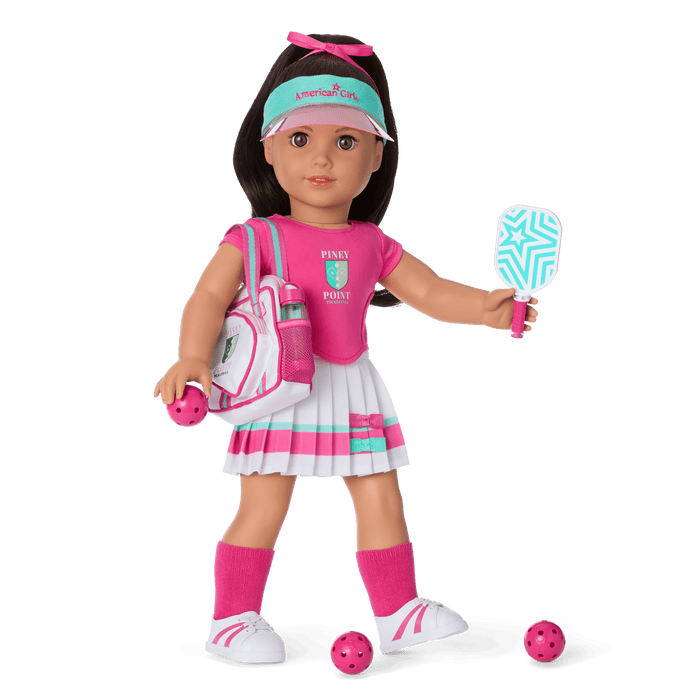Raquel's™ Pickleball Bag & Paddle Set for 18-inch Dolls (Girl of the Year™ 2026)