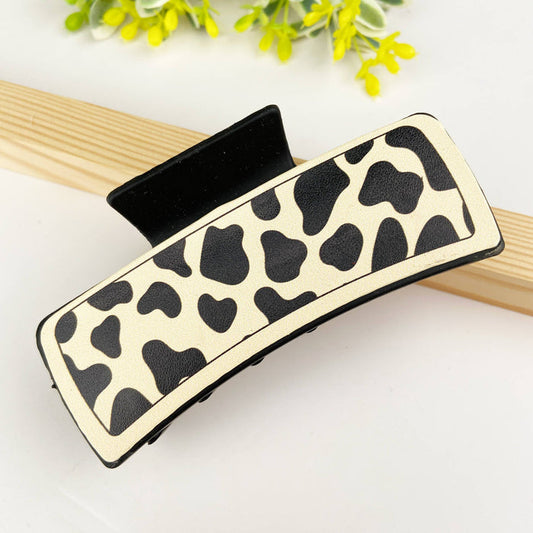 Retro PU simple hair clip for women: B