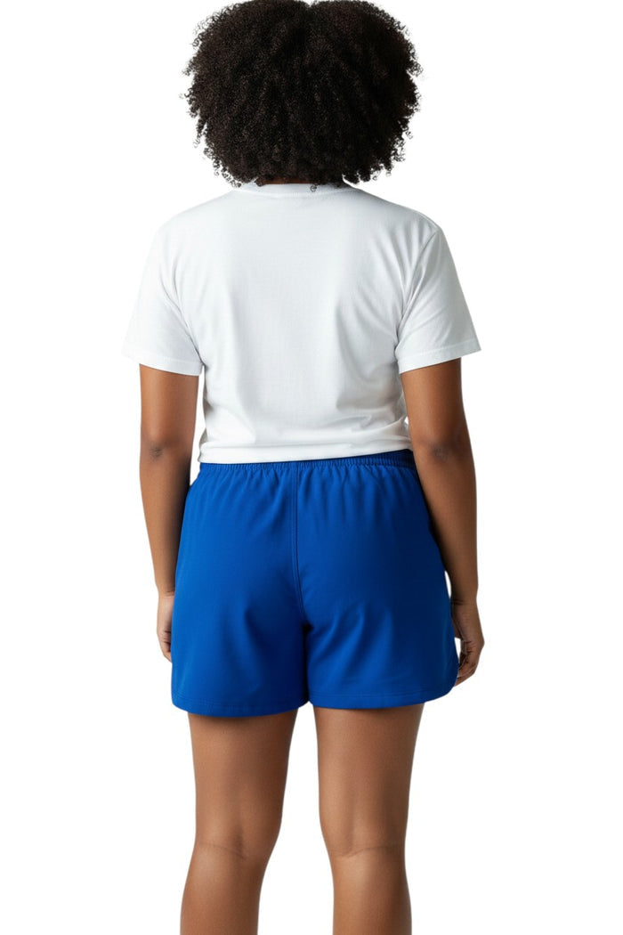 The Lifeguard Store royal blue polyester supervisor roll shorts with drawstring and pockets. UPF30+ UV protection.