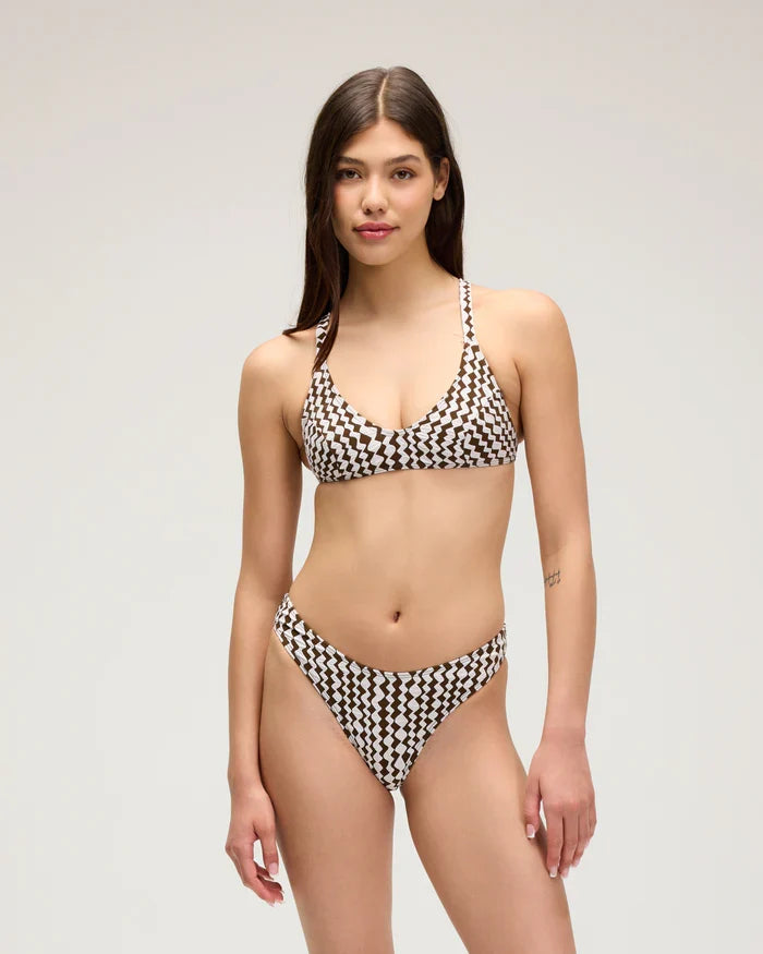 Seea - Bobby Bikini Top in Curly Currents
