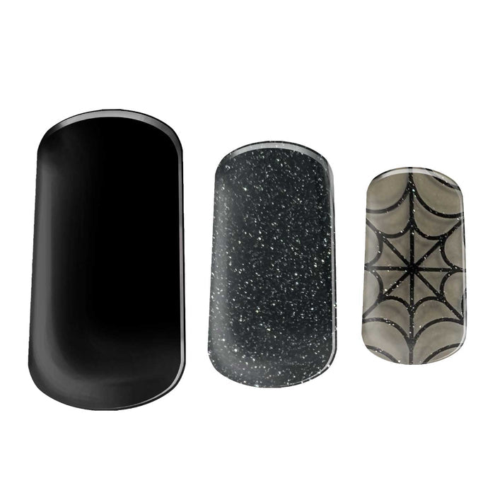 Semi-cured gel nail wraps in Black Widow, product shot