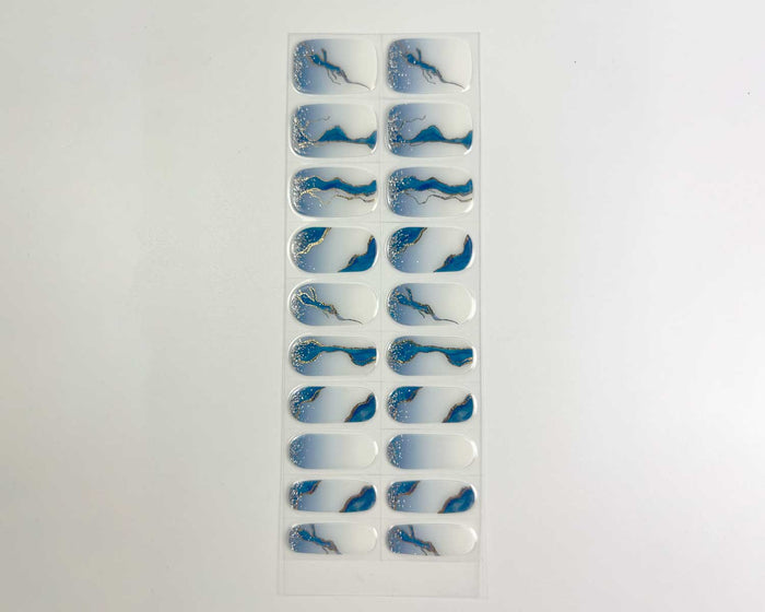 Opal Freeze gel nail wrap strip close-up